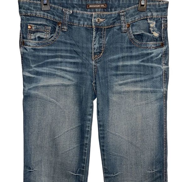 Underground Soul Denim Jeans Women’s Size 11 Low Rise Bootcut Pants - Picture 7 of 8